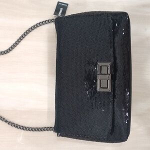 Express Black Sequence Cross Bag